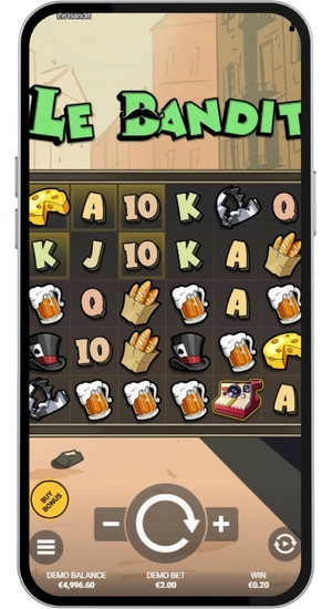 Définir la mise dans Le Bandit slot