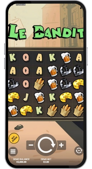 Установка ставки в слоте Le Bandit