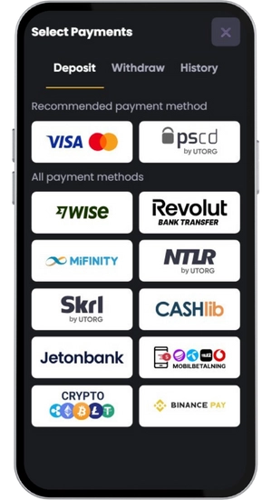 Insättningsmetoder på onlinekasino
