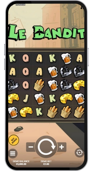 Inställning av insats i Le Bandit-automaten