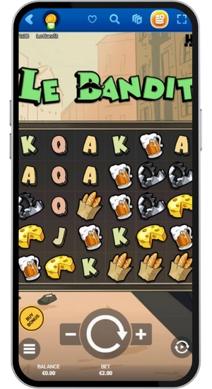 Setting stake in Le Bandit slot